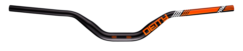 Deity Highside 35mm Aluminium MTB Handlebars 800mm 80mm Rise Orange-1