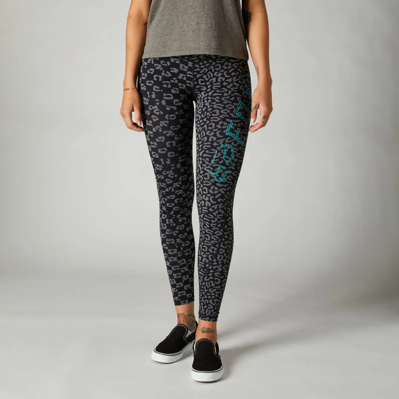 Fox AOP Detour Womens Leggings Black