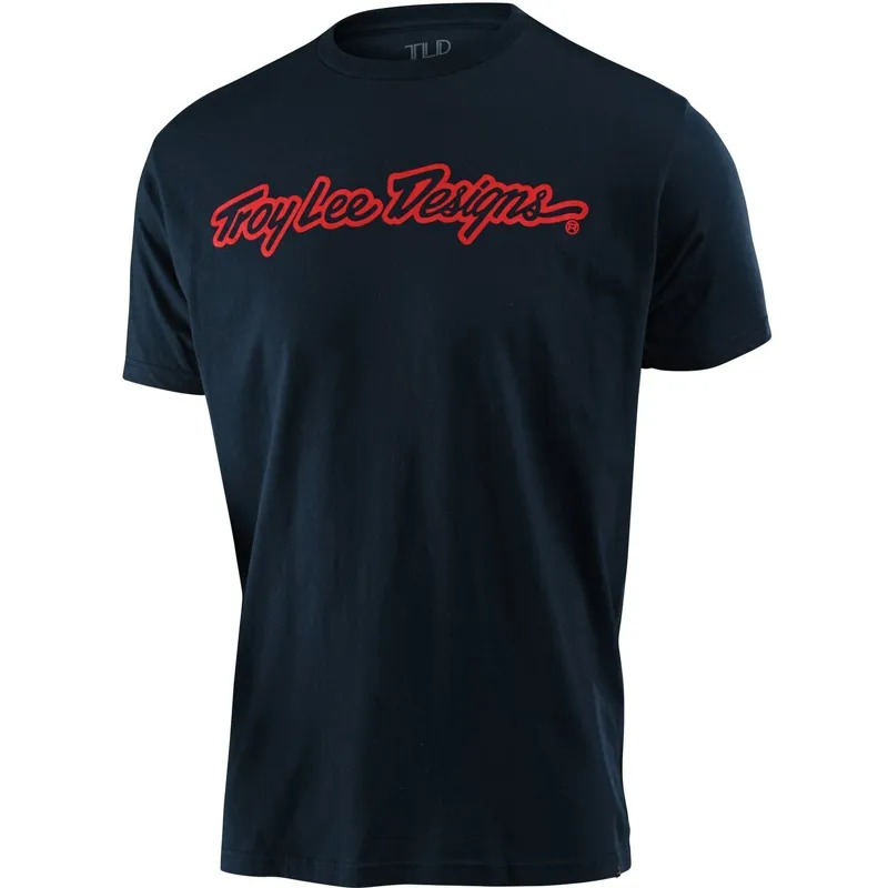 Troy Lee Designs Signature SS Tee Navy-1