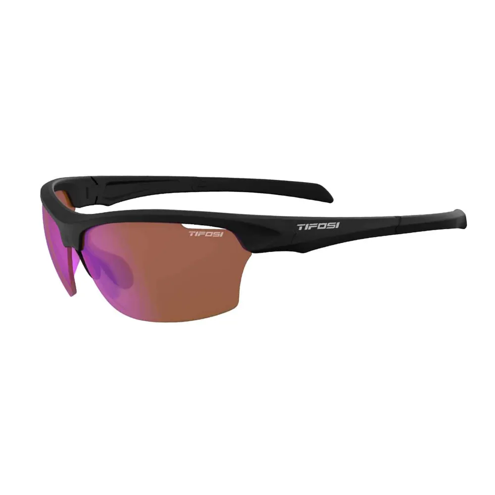 Tifosi Tifosi Intense Perfomance Sunglasses: Single Lense Matte Black/AC Red
