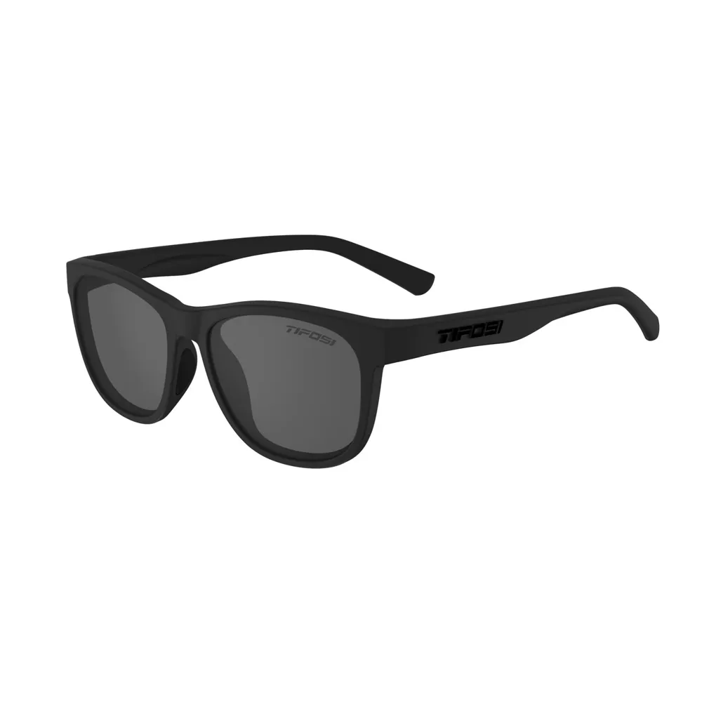Tifosi Tifosi Swank Single Lens Sunglasses: BLACKOUT Smoke/No Mirror Lense