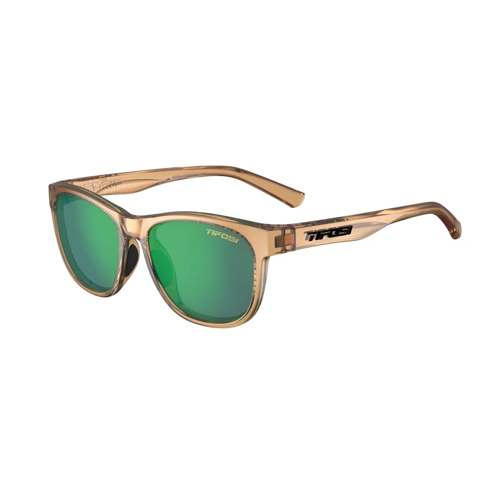 Tifosi Tifosi Swank Single Lens Sunglasses Crystal Brown/Green Mirror lense