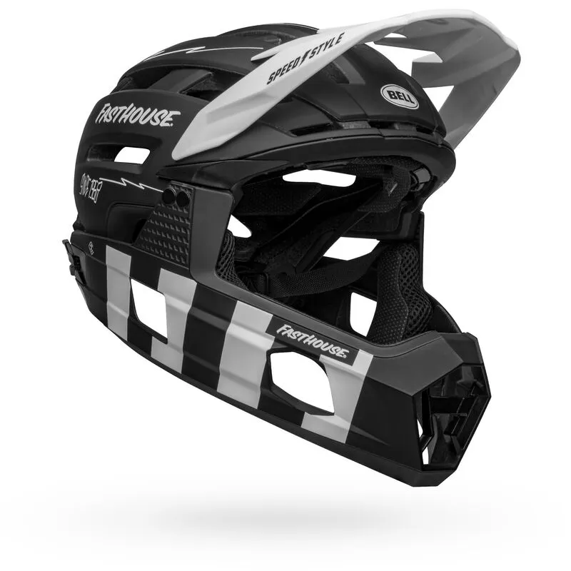 Bell Super Air R Spherical Full Face MTB Helmet Fasthouse Matt Blk/Wht-2