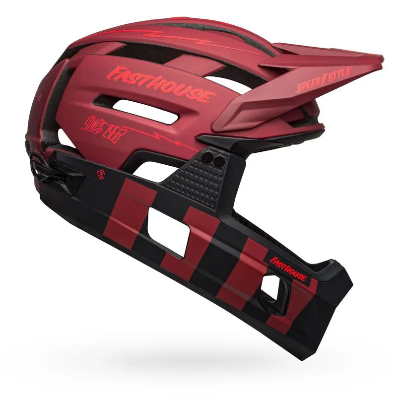 Bell Super Air R Spherical Full Face MTB Helmet Fasthouse Red/Black-1