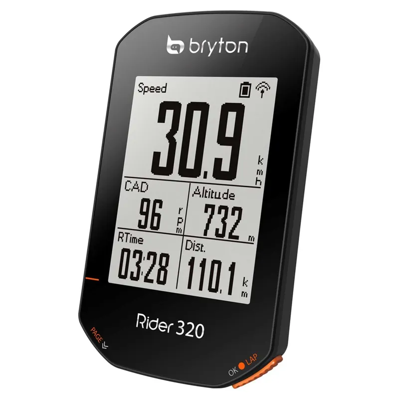 BRYTON Rider 320e GPS Wireless Cycle Computer Black-1