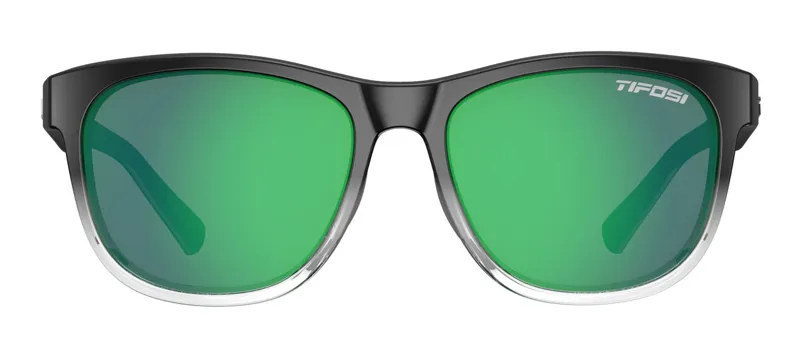 Tifosi Swank Single Lens Sunglasses Onyx Fade/ Green Mirror-2