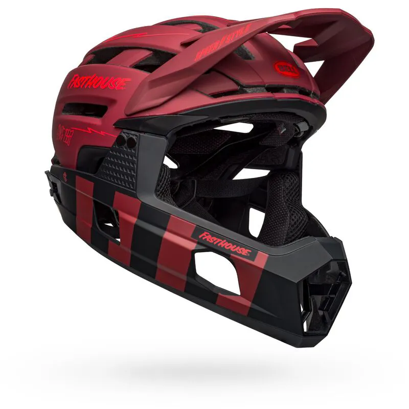 Bell Super Air R Spherical Full Face MTB Helmet Fasthouse Red/Black-2