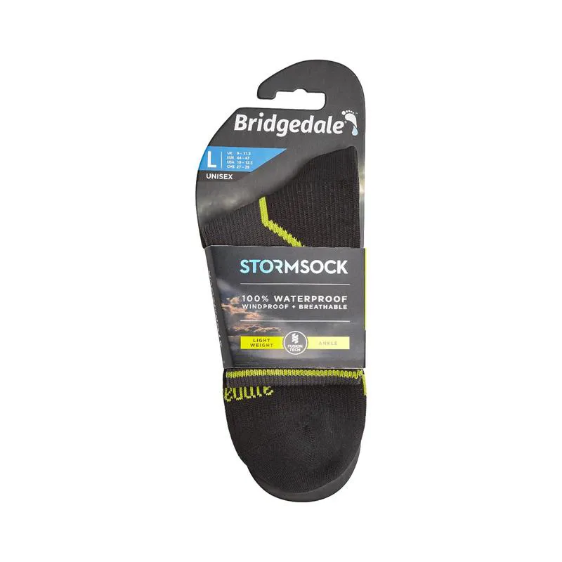 Bridgedale Storm Sock Lightweight Ankle Socks Dark Grey Large UK 9-11.5-3