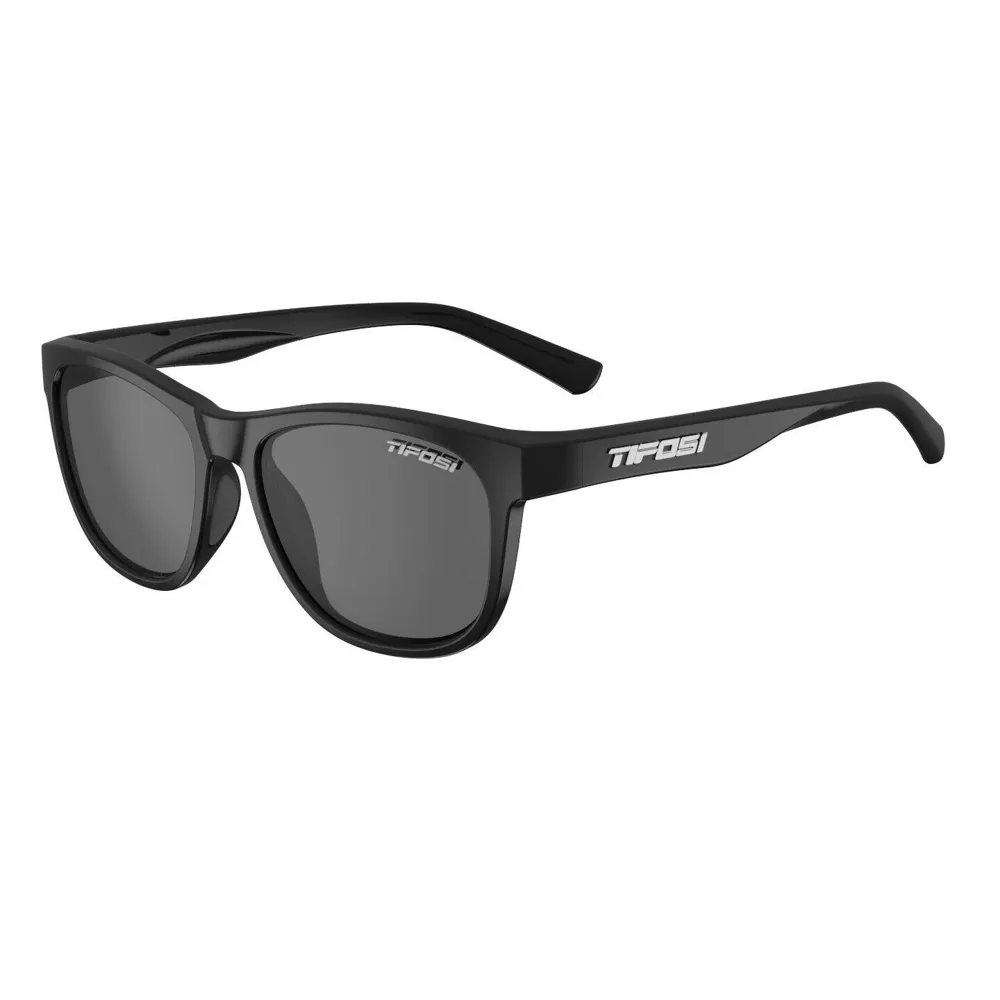 Image of Tifosi Swank Single Lens Sunglasses Black/ Smoke Polarized