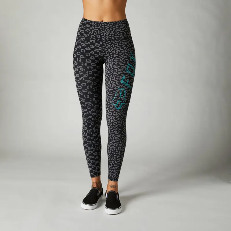 Fox AOP Detour Womens Leggings Black-4