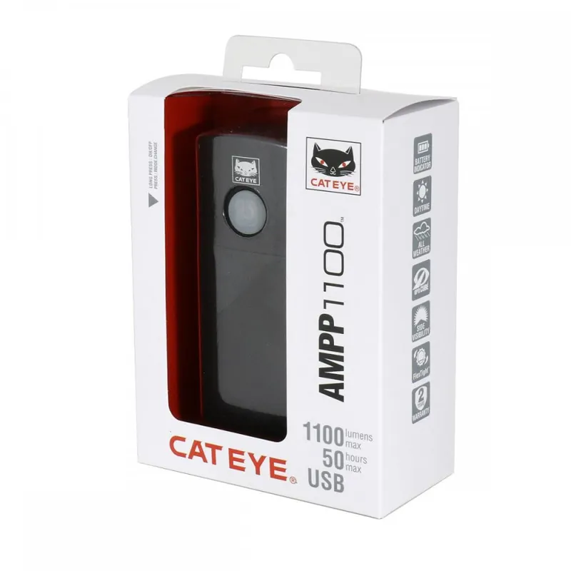 Cateye Ampp 1100 Front Light Black -6