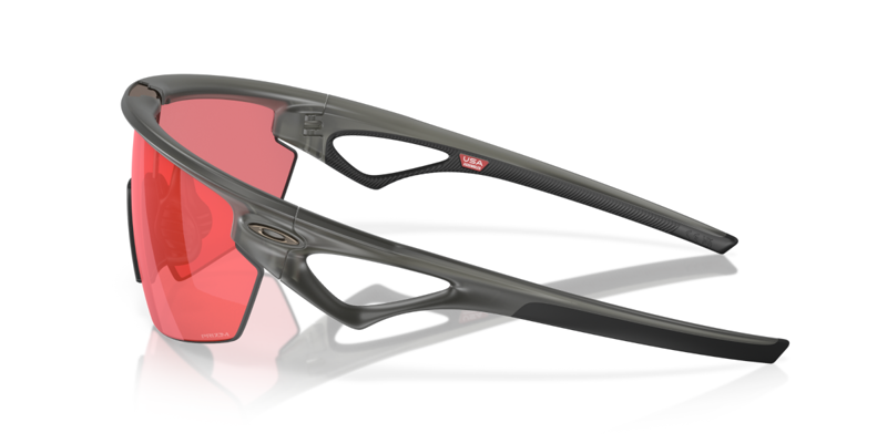 Oakley Spheara Sunglasses High Bridge Fit Matte Grey Smoke/Prizm Trail Torch Lens-1