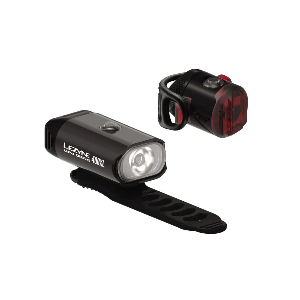 Image of Lezyne Mini Drive 400XL / Femto USB Drive Light Set Black/Black