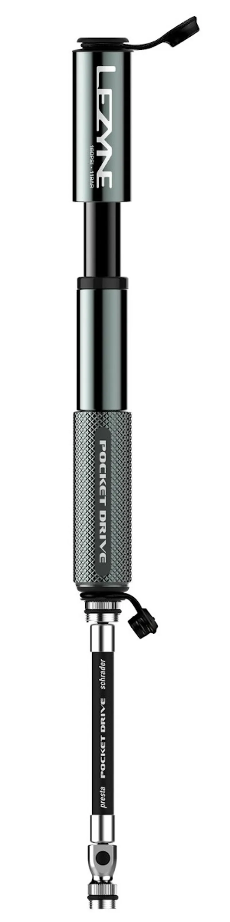 Lezyne Pocket Drive Hand Pump 140mm Lite Grey-1