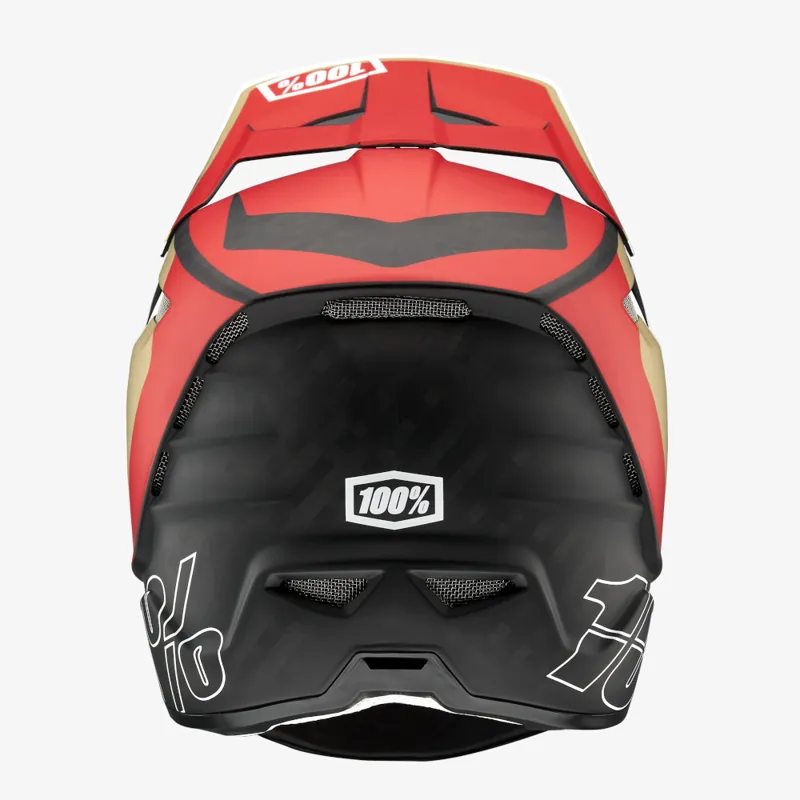 100 Percent Aircraft Carbon MIPS Full Face Helmet LTD Red-2