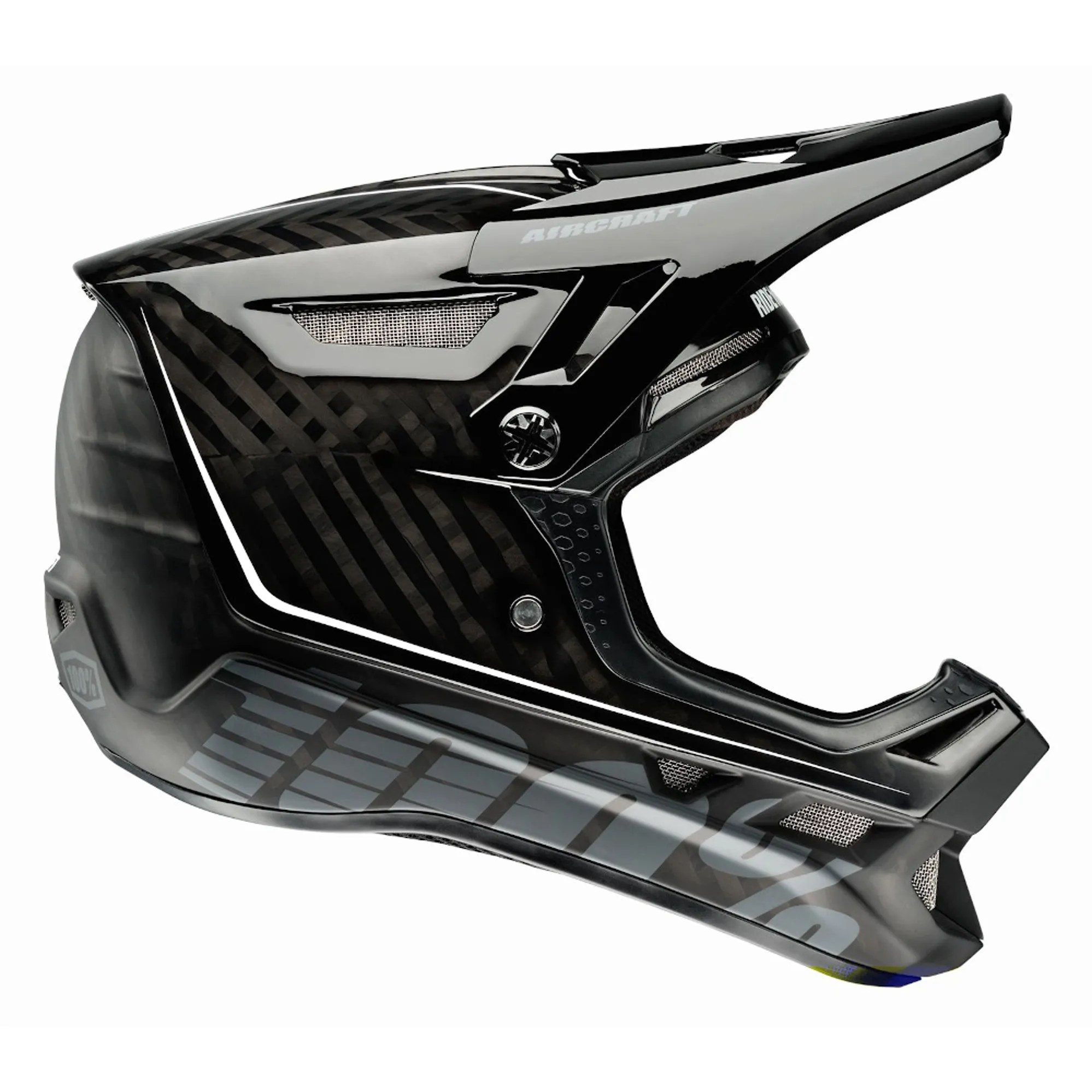 100 Percent Aircraft Carbon MIPS Full Face Helmet Raw 100 Percent Aircraft Carbon MIPS Full Face Helmet Raw