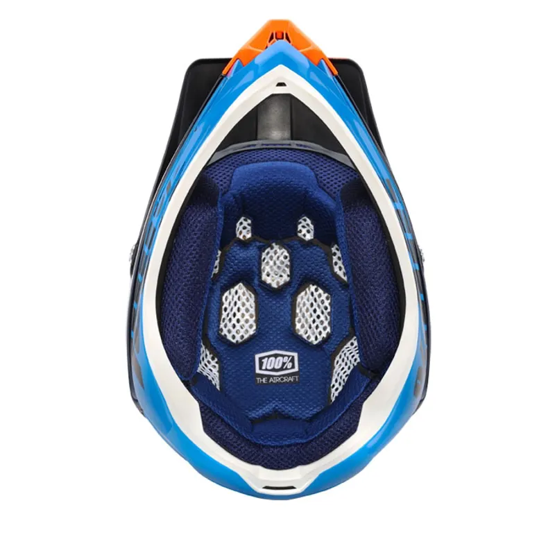 100 Percent Aircraft Downhill Full Face Helmet Bi-Turbo Blue-3