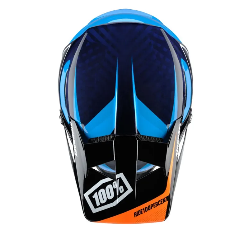 100 Percent Aircraft Downhill Full Face Helmet Bi-Turbo Blue-4