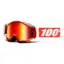 100 Percent Racecraft Goggles Fire Red/Red Mirrored Lens