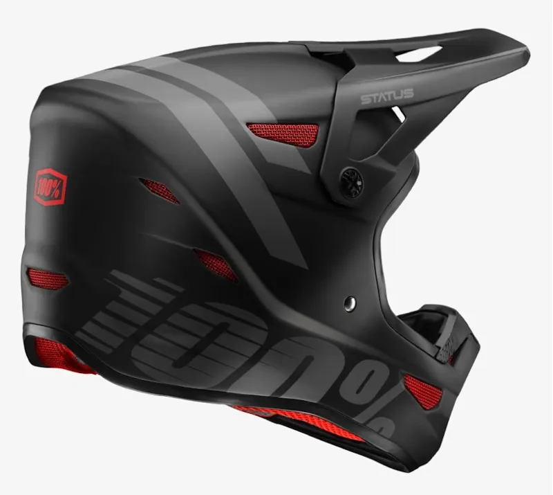 100 Percent Status Full Face Helmet Black Meteor-2