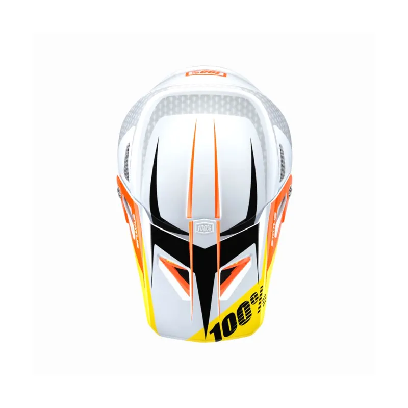 100 Percent Status Youth Full Face Helmet D-Day White-1