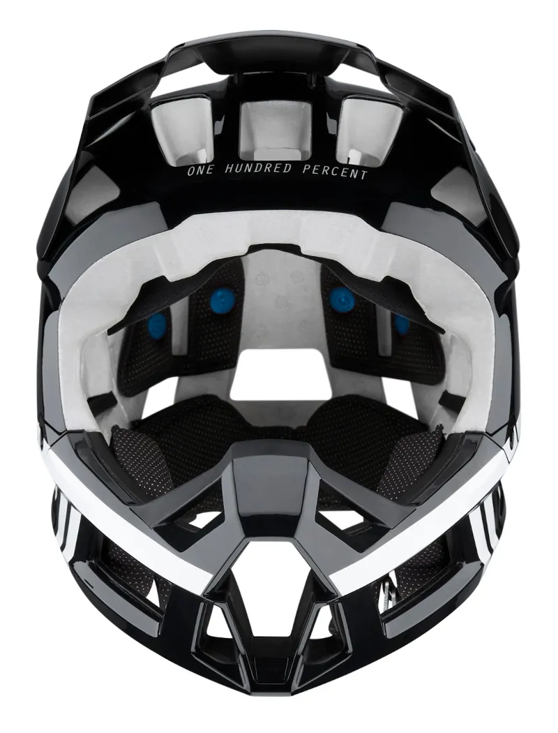 100 Percent Trajecta Full Face Helmet Black/White-1