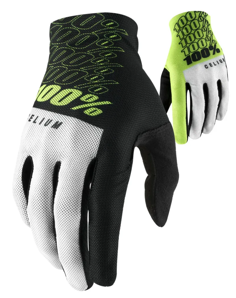 100 Percent Celium MTB Gloves Fluo Yellow