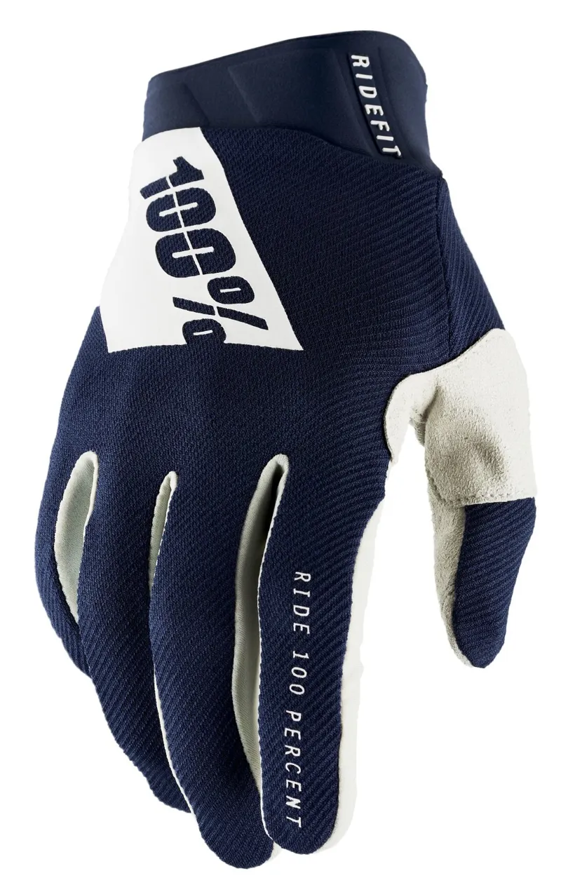 100 Percent Ridefit MTB Gloves Navy/White 