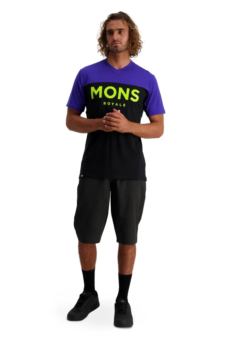 Mons Royale Redwood Enduro VT SS Jersey Ultra Blue/Black-3