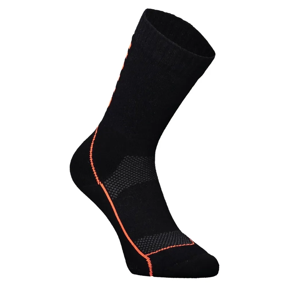 Image of Mons Royale Womens MTB 9in Tech Sock Up Down Black/Neon