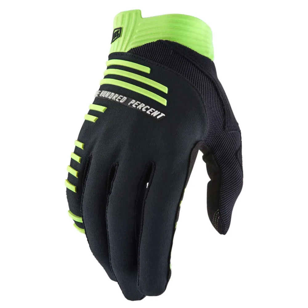 Image of 100 Percent R-Core MTB Gloves Black/Lime