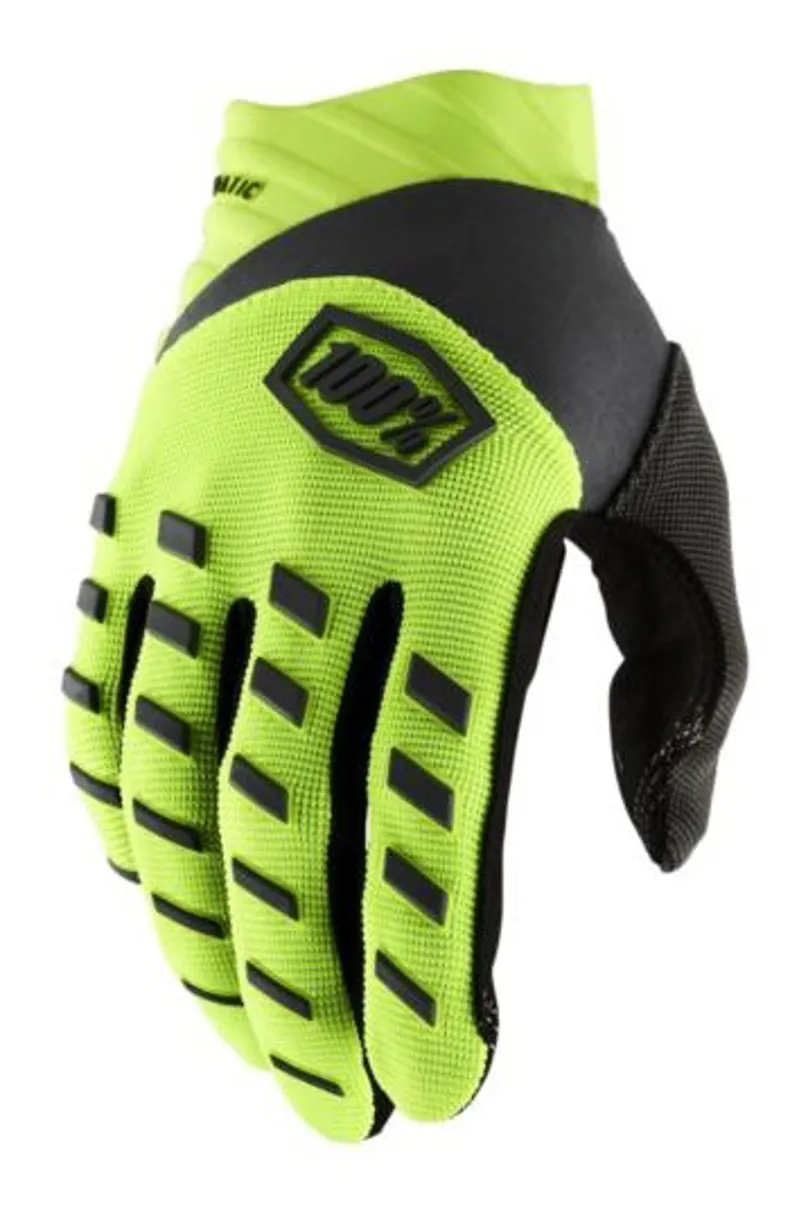 100 Percent Airmatic Youth MTB Gloves Fluo Yellow/Black