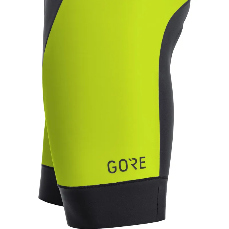 Gore C3 Bib Shorts+ with Pad Black/Citrus Green-2