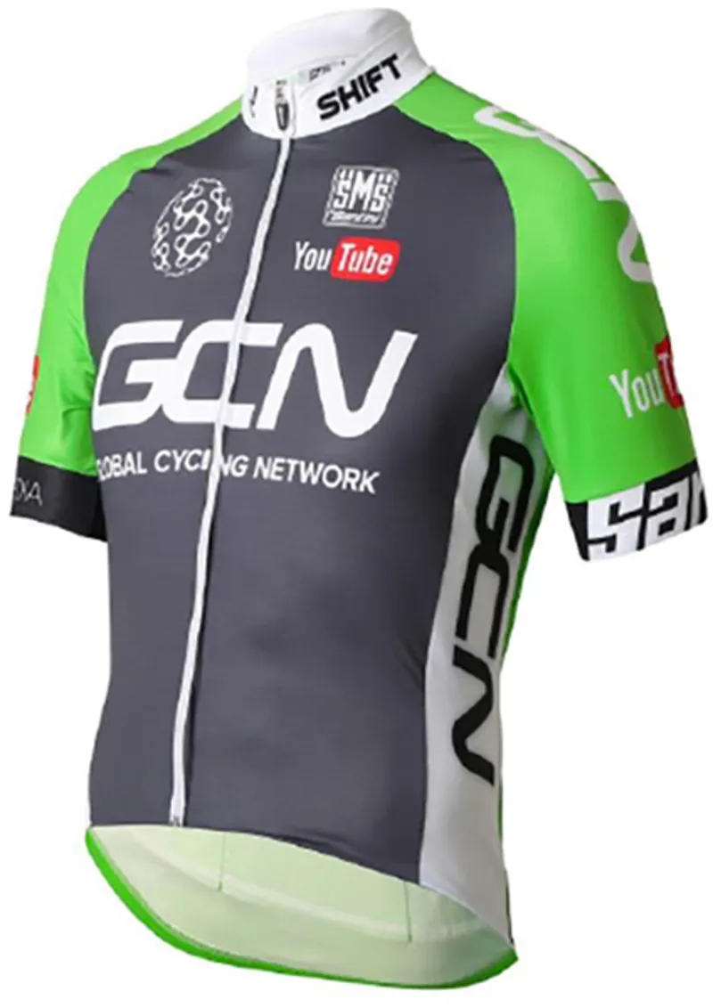 Santini GCN Classic SS Jersey Grey/Green