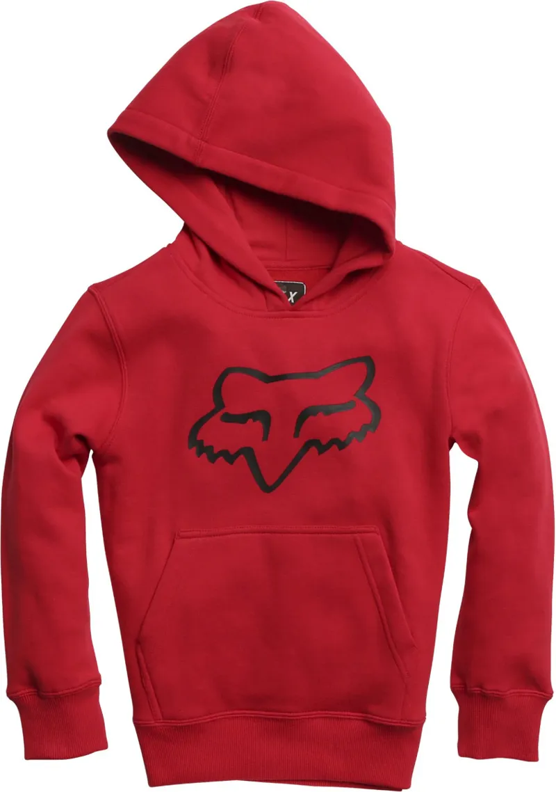 Fox Legacy Pullover Fleece Youth Hoodie Dark Red
