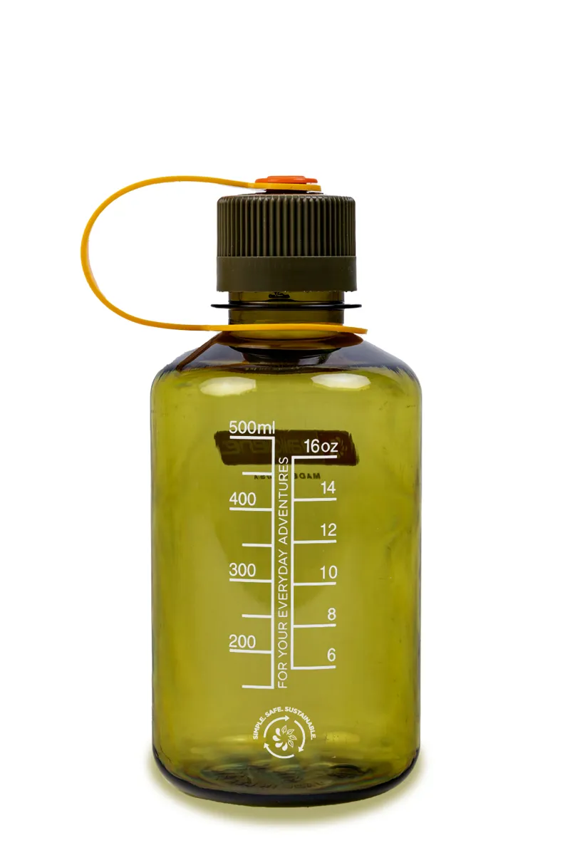 Nalgene Narrow Mouth Sustain Tritan 50% Recycled 500ml Bottle Olive-1