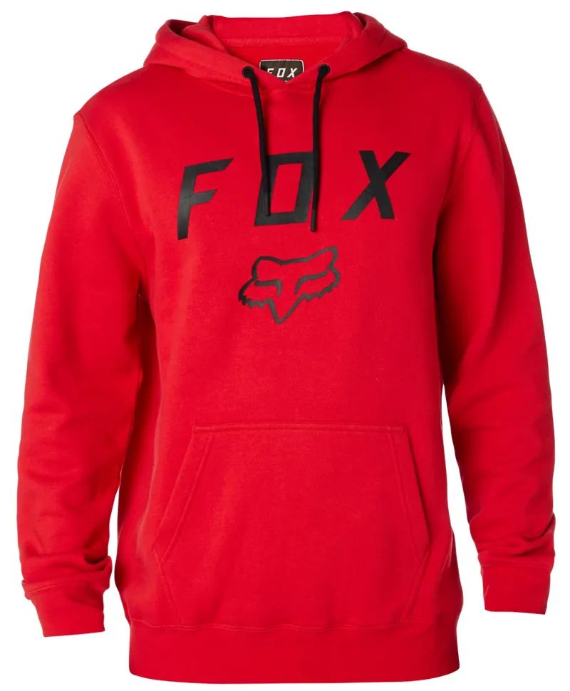 Fox Legacy Moth Pullover Fleece Hoodie Dark Red