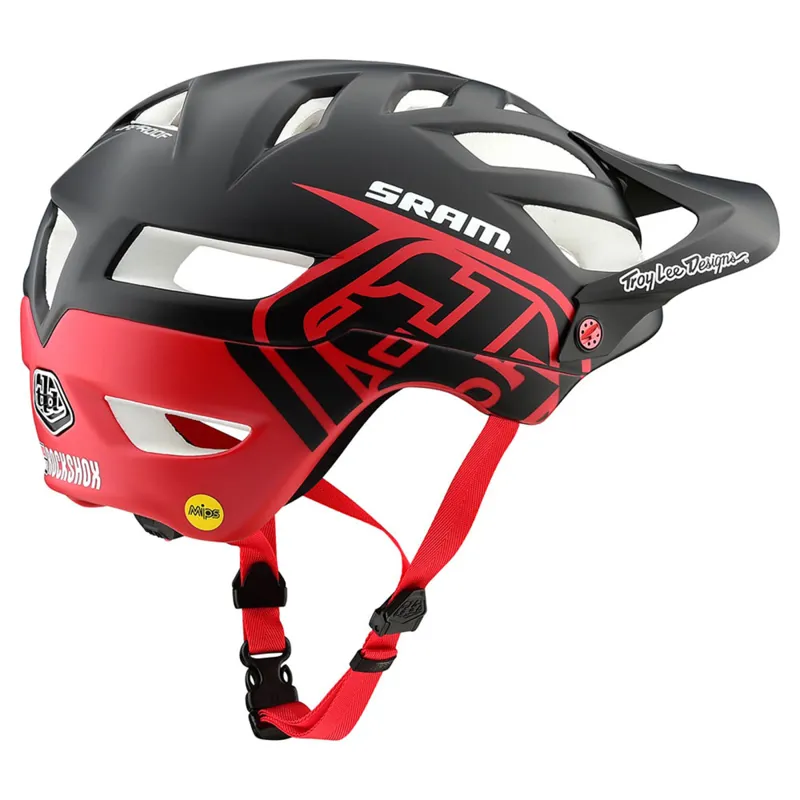 Troy Lee Designs A1 MIPS Helmet Sram Black/Red-1