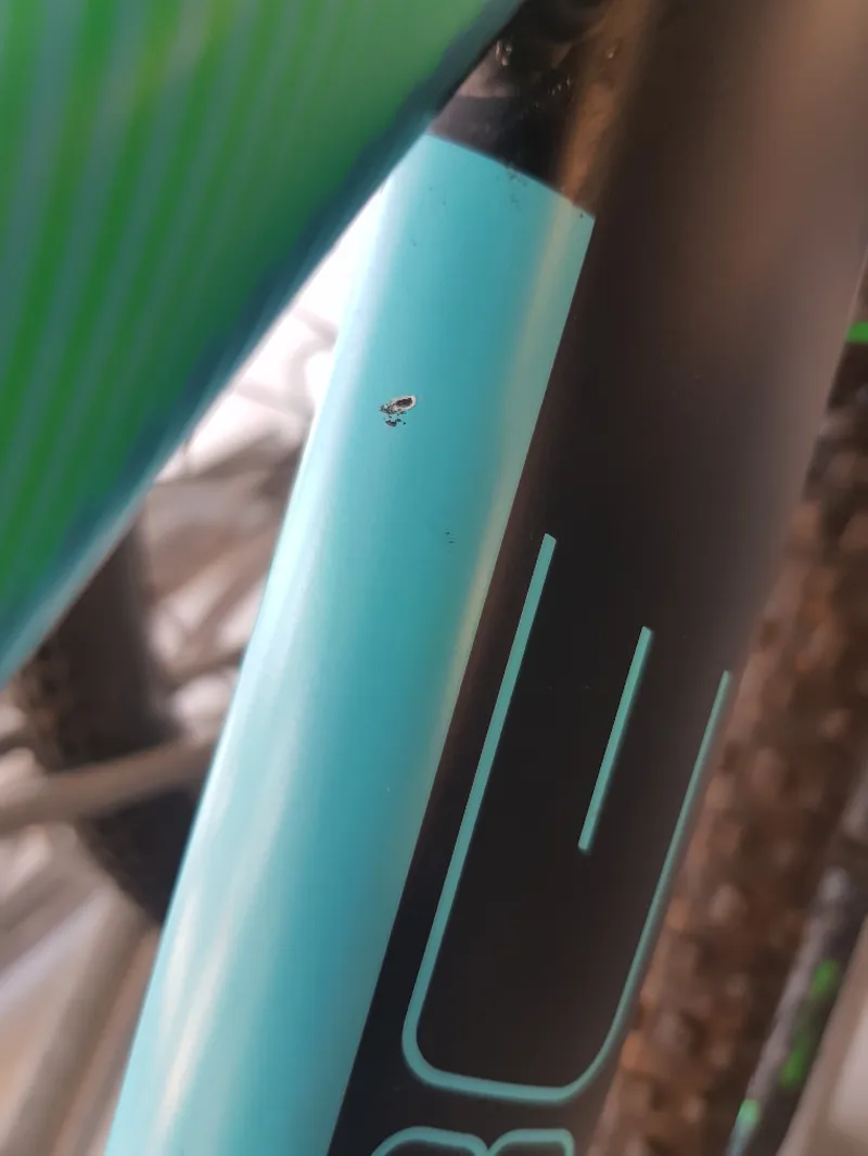 Second Hand Cube Sting WLS 120 Race Mountain Bike 2015 15in Black/Aqua-4