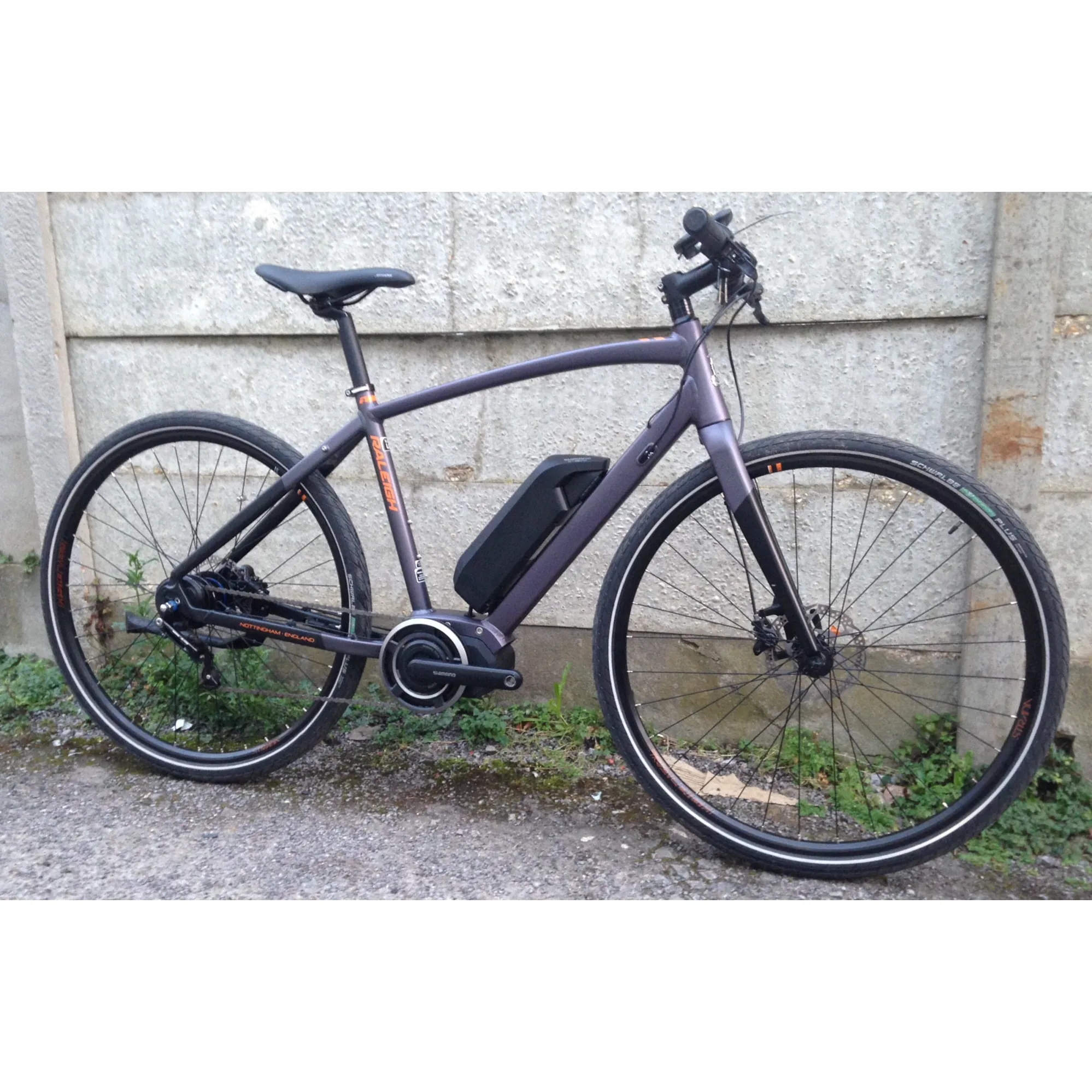 Second Hand Raleigh Strada Di2 Electric Bike 2017 Large Grey/Orange