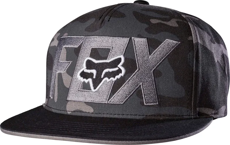 Fox Keep Out Snapback Cap Black Camo