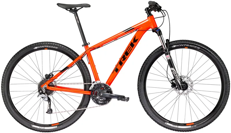 trek mountain bike orange and black