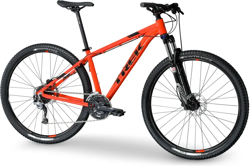 trek mountain bike orange and black