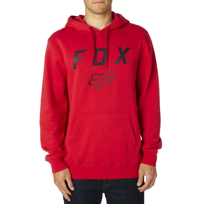 Fox Legacy Moth Pullover Fleece Hoodie Dark Red-2