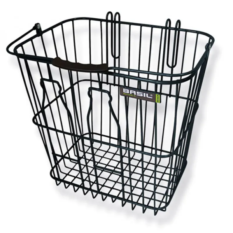 Basil Bottle Rear Basket Black