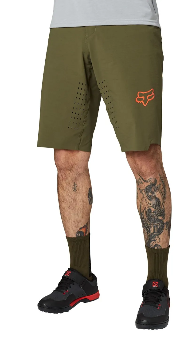 Fox Flexair No Liner Shorts Olive Green-2
