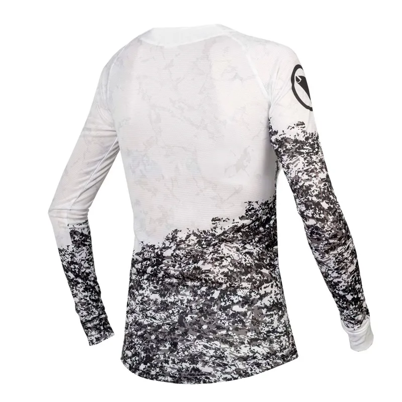 Endura MT500 Marble Womens LS Jersey LTD White-1