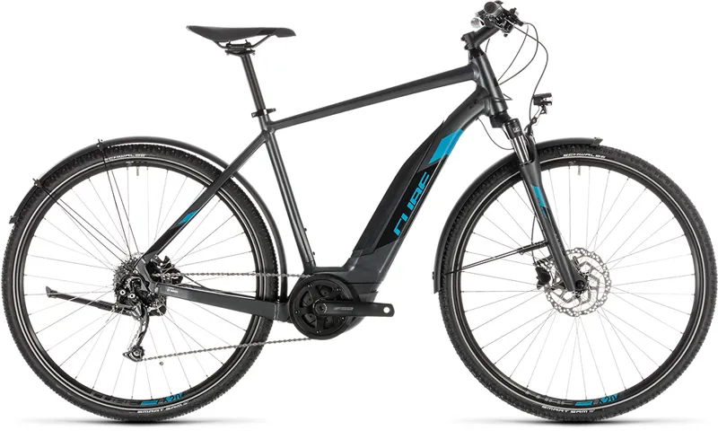 Cube Cross Hybrid One 400 Electric Bike 2019 Iridium/Blue