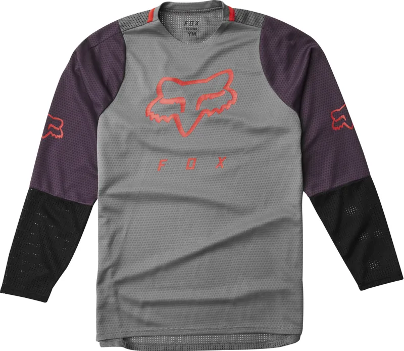 Fox Youth Defend LS Jersey Pewter