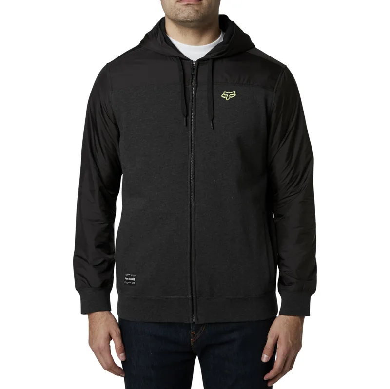 Fox Pivot Zip Fleece Hoodie Heather Black-2